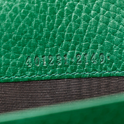 Gucci Calfskin Mini Dionysus Chain Wallet Emerald 9 of 13
