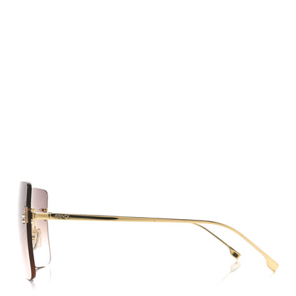 Fendi Metal Square Sunglasses FE4082US Gold 3 of 7