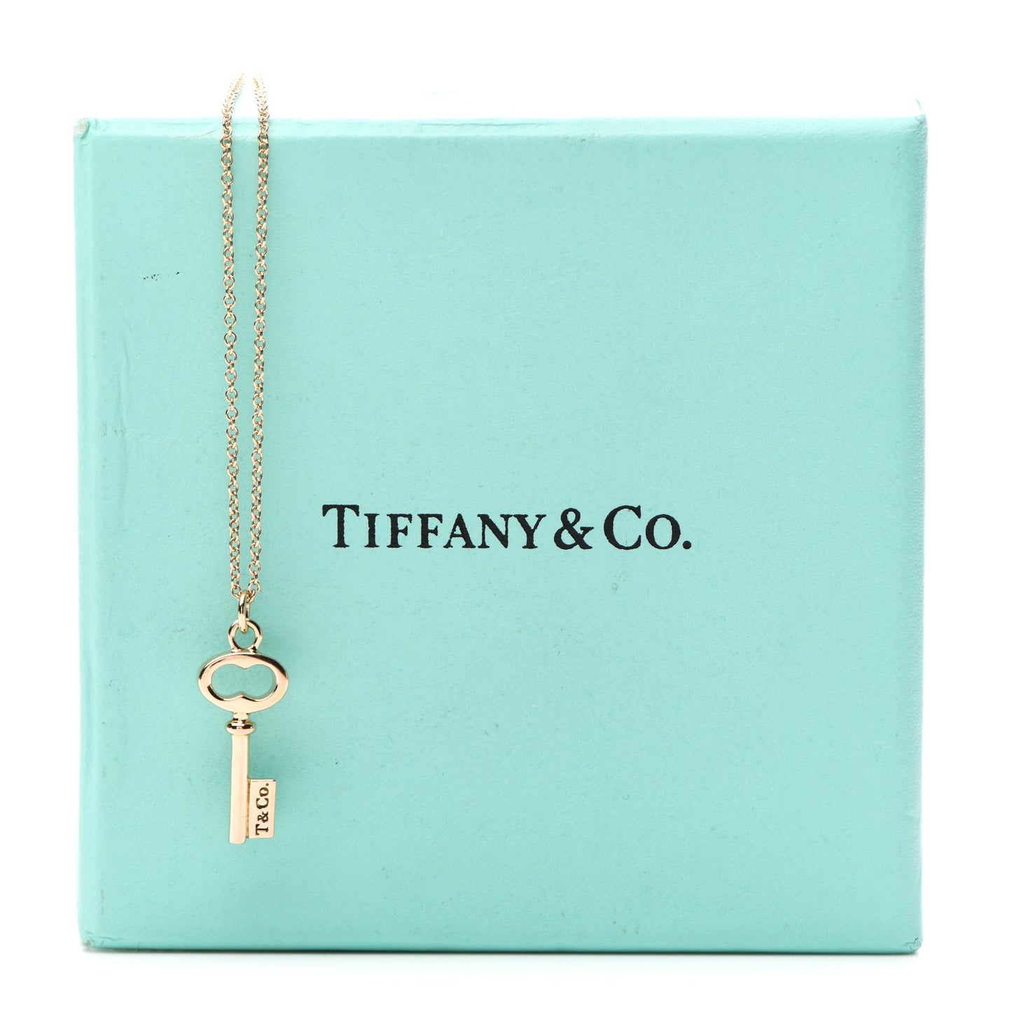18K Rose Gold Mini Key Pendant Necklace