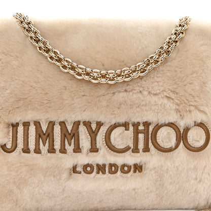 Jimmy Choo Faux Fur Callie Shoulder Bag Beige 7 of 9