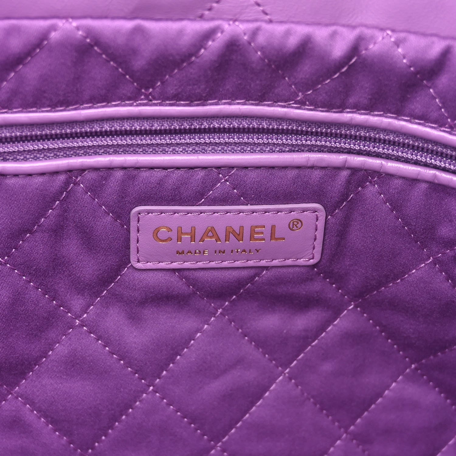 Chanel Shiny Calfskin Quilted Chanel 22 Purple 7 of 11