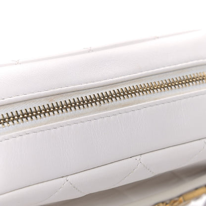 Chanel Calfskin Quilted Enchained Camera Case Bag White 7 of 9