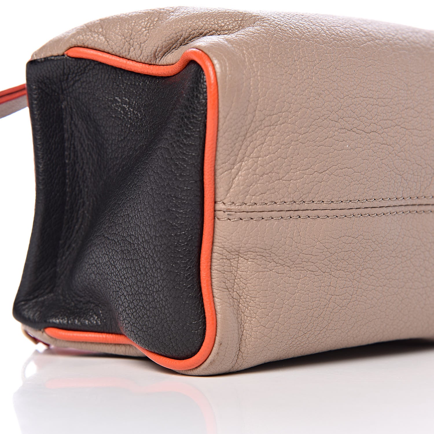 Givenchy Sugar Goatskin Tri-color Pandora Wristlet Taupe Black Orange 8 of 10
