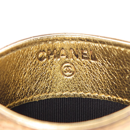 Chanel Metallic Calfskin Crocodile Embossed Cocodile Card Holder Gold 6 of 9