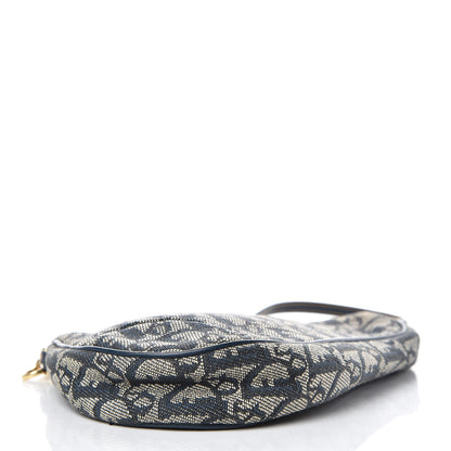 Christian Dior Monogram Mini Saddle Pochette Navy 4 of 9