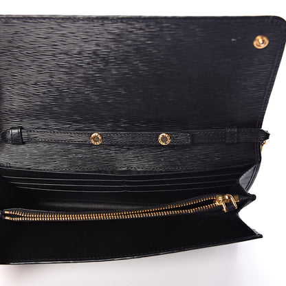 Prada Vitello Move Metal Oro Chain Wallet Black 5 of 9