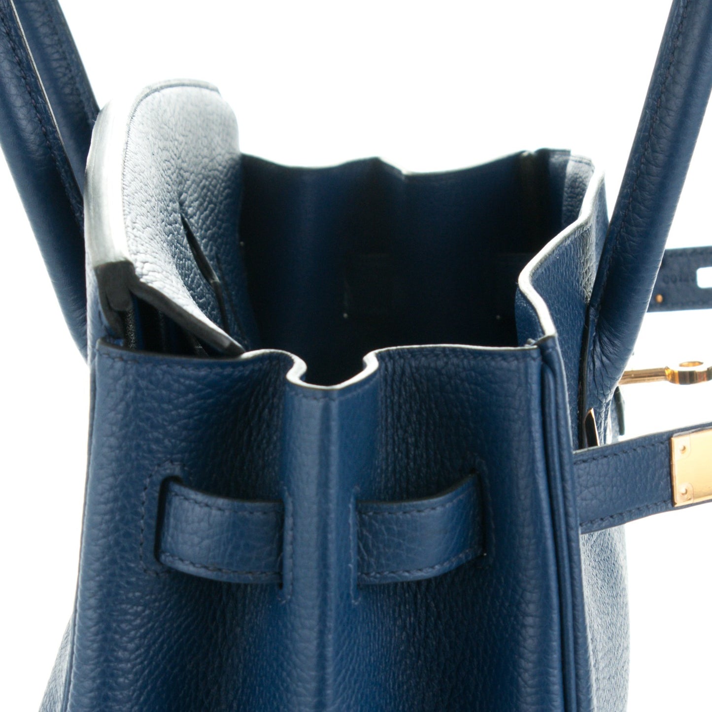 Taurillon Clemence Birkin 35 Bleu Saphir