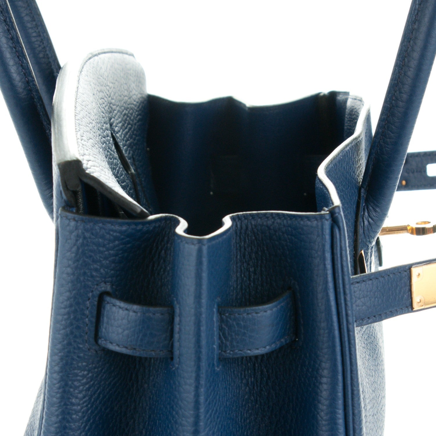 Hermes Taurillon Clemence Birkin 35 Bleu Saphir 11 of 24