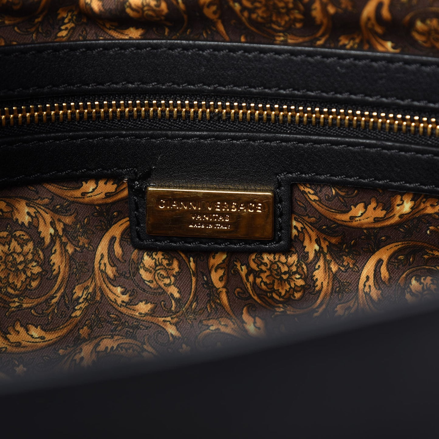 Calfskin Whipstitch Palazzo Top Handle Satchel Black