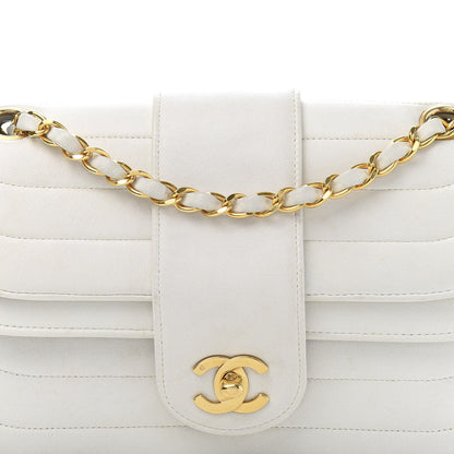 Chanel Lambskin Horizontal Quilted Small Double Flap White 13 of 13