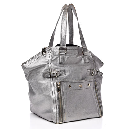 Saint Laurent Calfskin Small Downtown Silver 3 of 16