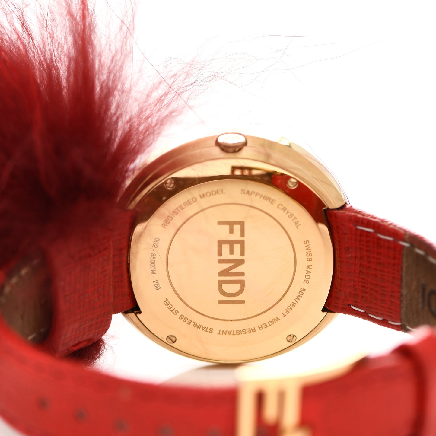 Stainless Steel Calfskin Fur 36mm Fendi My Way Quartz Watch