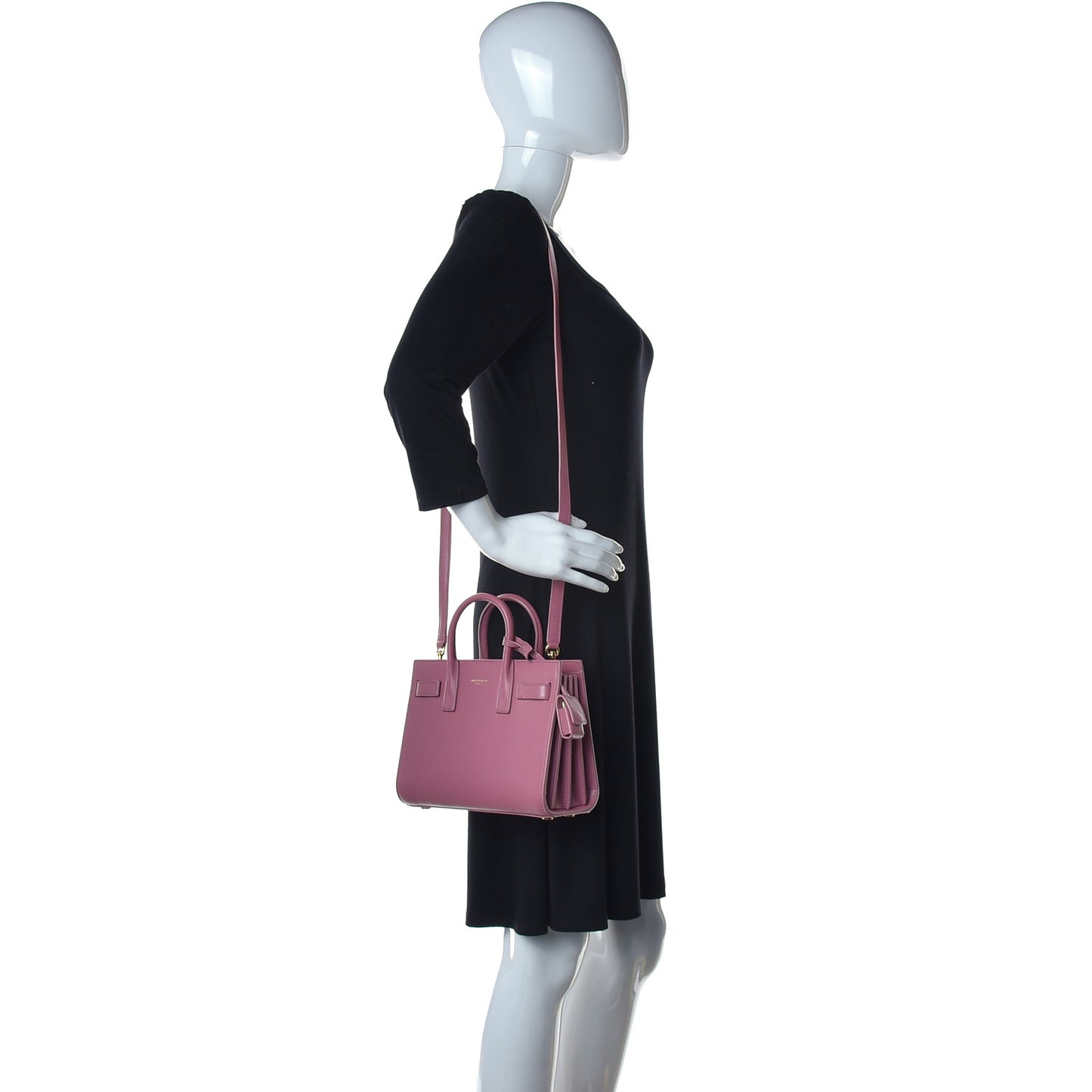 Calfskin Small Sac De Jour Dark Rose