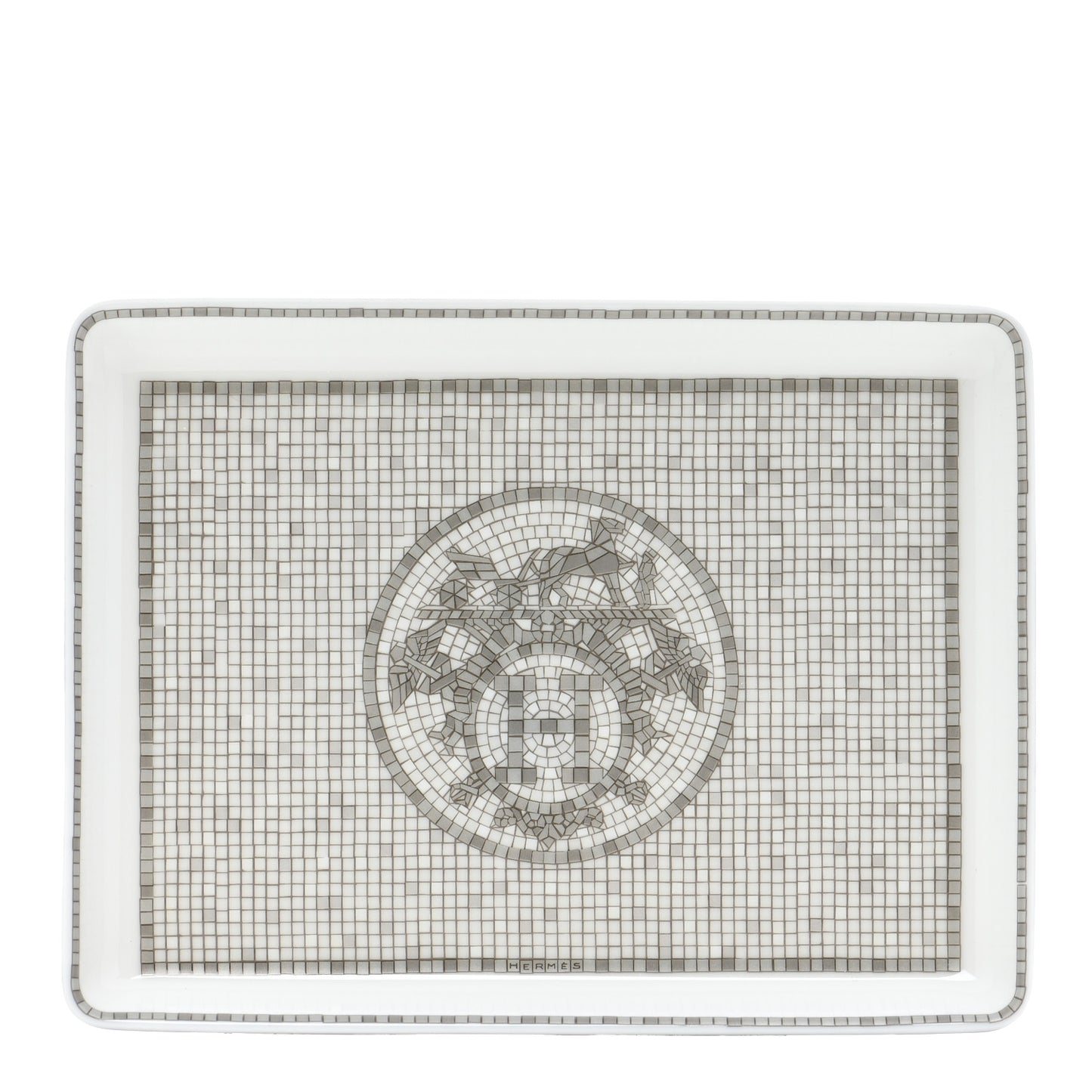 Porcelain Mosaique Au 24 Sushi Plate Platine
