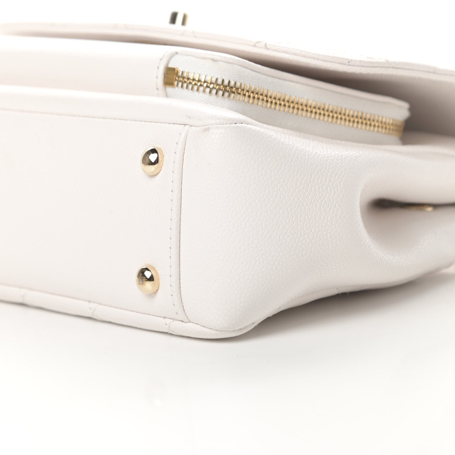 Chanel Caviar Quilted Medium Business Affinity Flap White 10 of 12