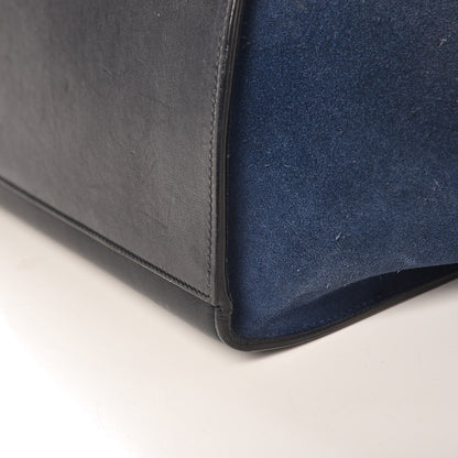 Celine Smooth Calfskin Suede Small Tri-color Trapeze Cobalt 10 of 11