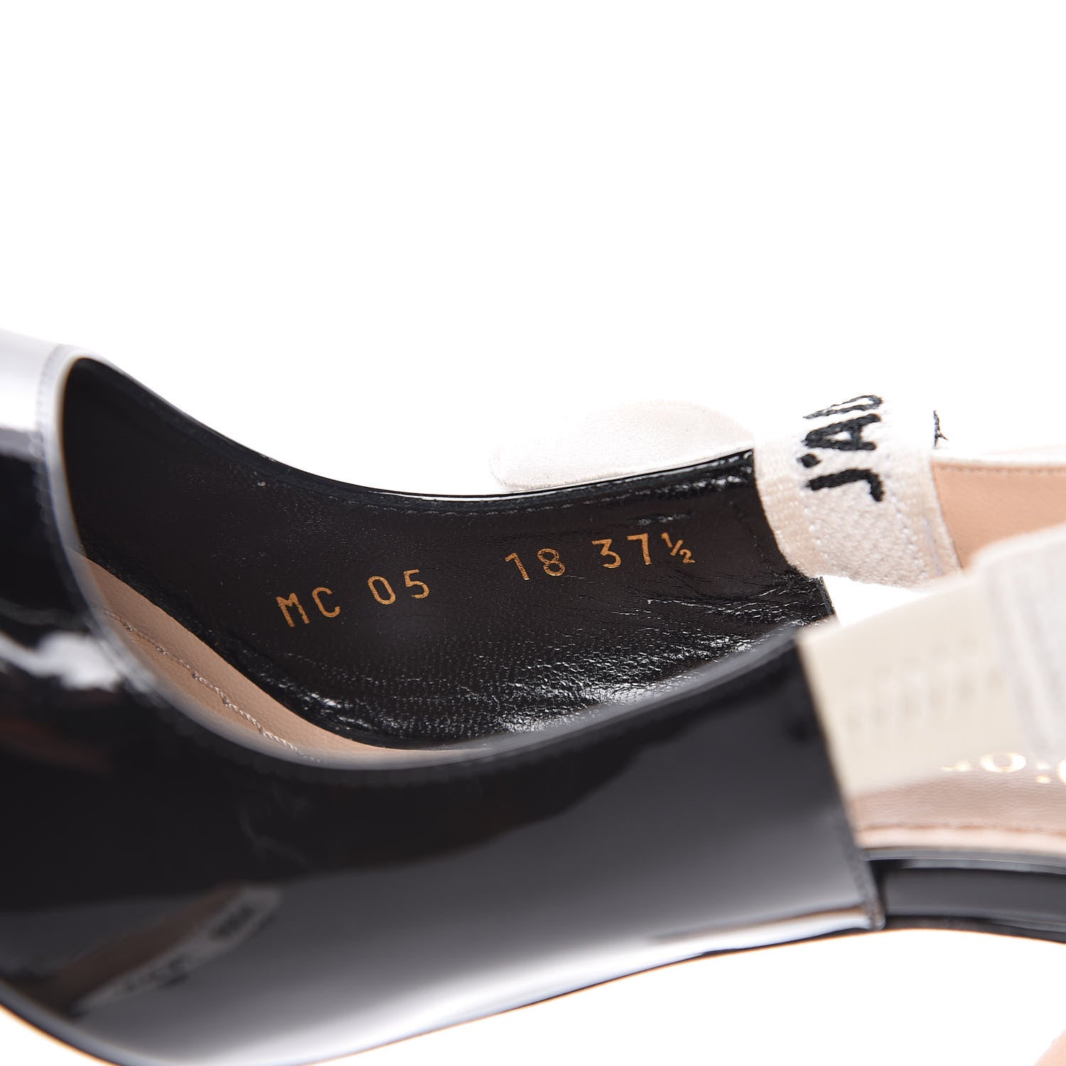 Christian Dior Patent Ribbon J'Adior Slingback 100mm Pumps 37.5 Black 10 of 12