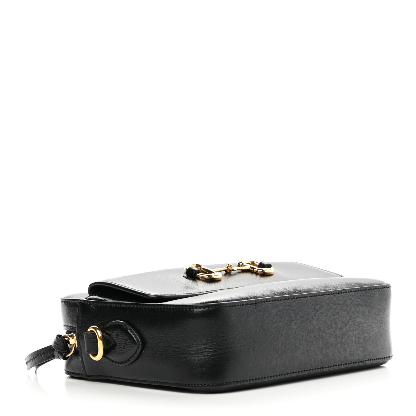 Textured Calfskin Small Horsebit 1955 Shoulder Bag Black