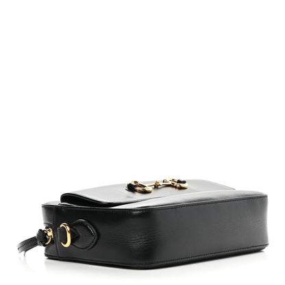 Gucci Textured Calfskin Small Horsebit 1955 Shoulder Bag Black 4 of 14