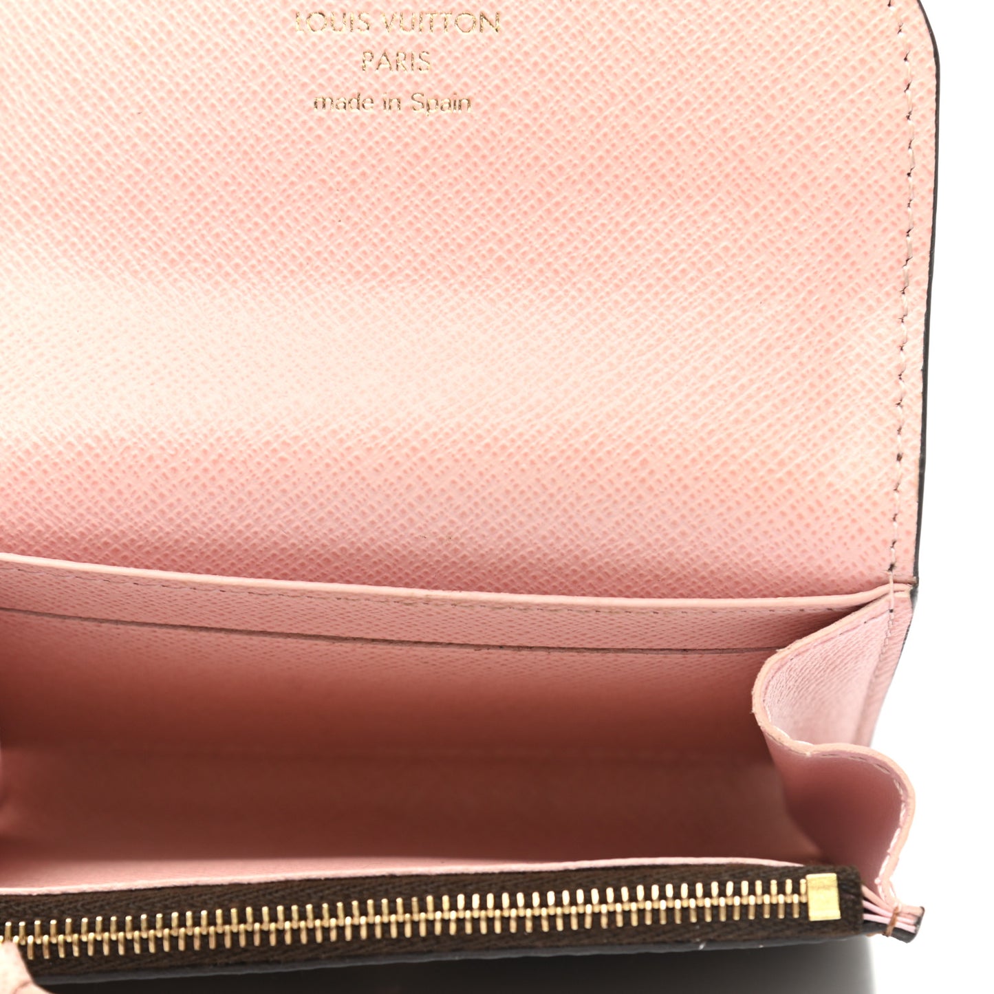Damier Ebene Rosalie Coin Purse Rose Ballerine