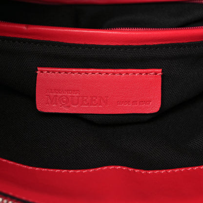 Alexander McQueen Nappa Padlock Skull Clutch Red 6 of 11