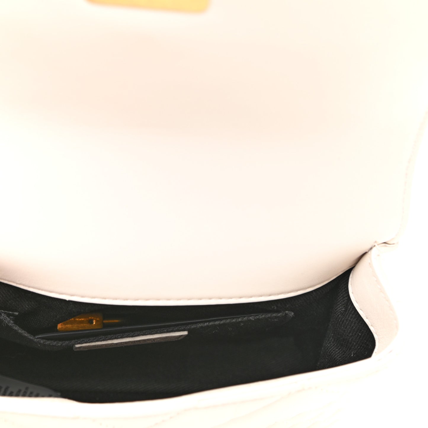 Nappa Quilted Icon Shoulder Bag White