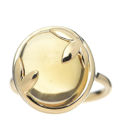 Tiffany 18K Yellow Gold Citrine Paloma Picasso Olive Leaf Ring 46 3.75 1 of 6