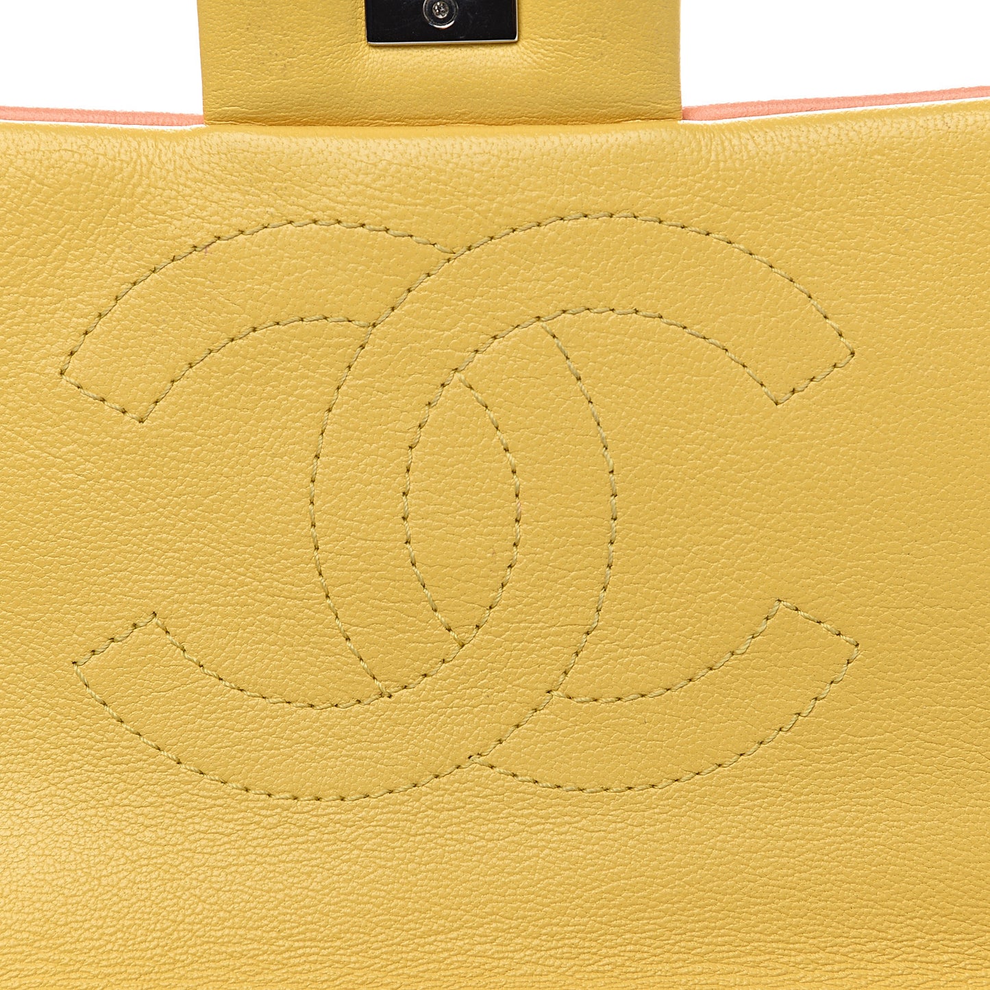 Lambskin Plexiglass Quilted Medium Cuba Color Flap Yellow Multicolor