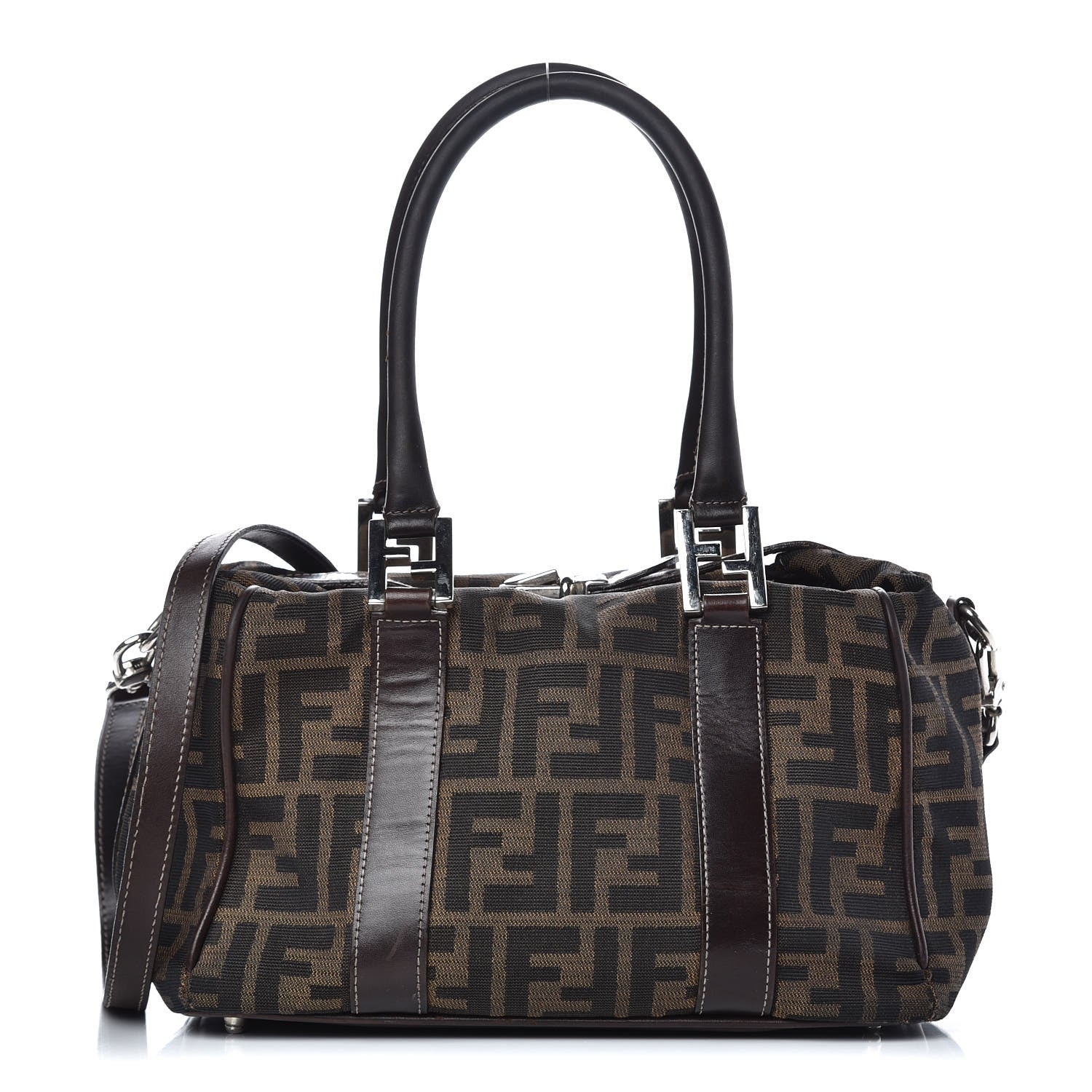 Fendi Zucca Boston Tobacco 1 of 17