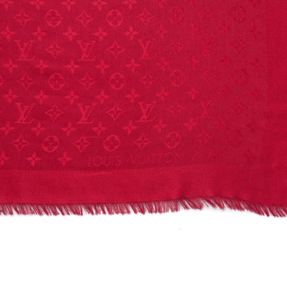 Louis Vuitton Silk Wool Monogram Shawl Pomme D'Amour 4 of 5