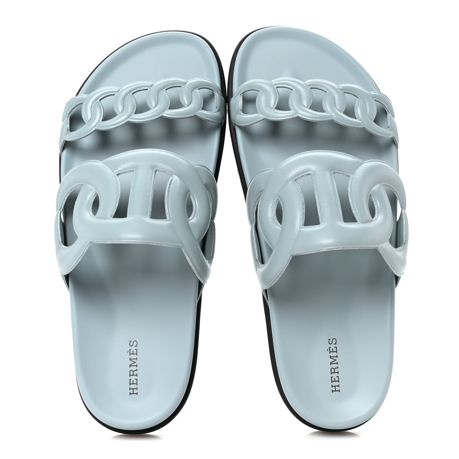 Hermes Nappa Extra Sandals 40 Vert D Eau 2 of 10