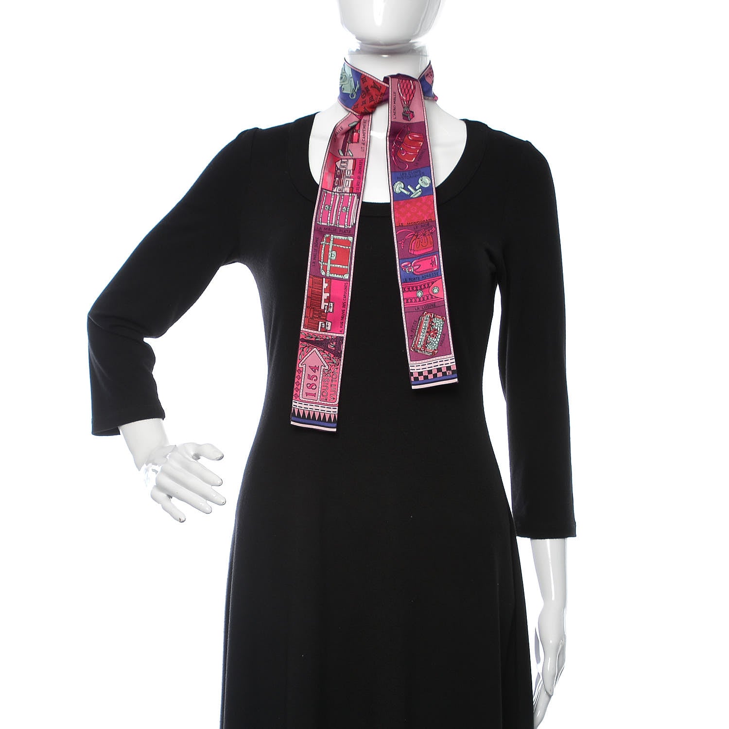 Louis Vuitton Silk Jeu De Louis BB Bandeau Magenta 2 of 3
