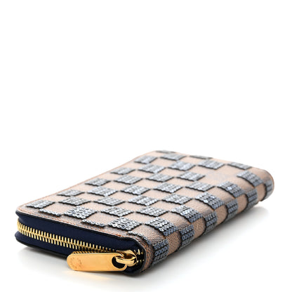 Louis Vuitton Damier Paillettes Zippy Wallet Blue 4 of 7