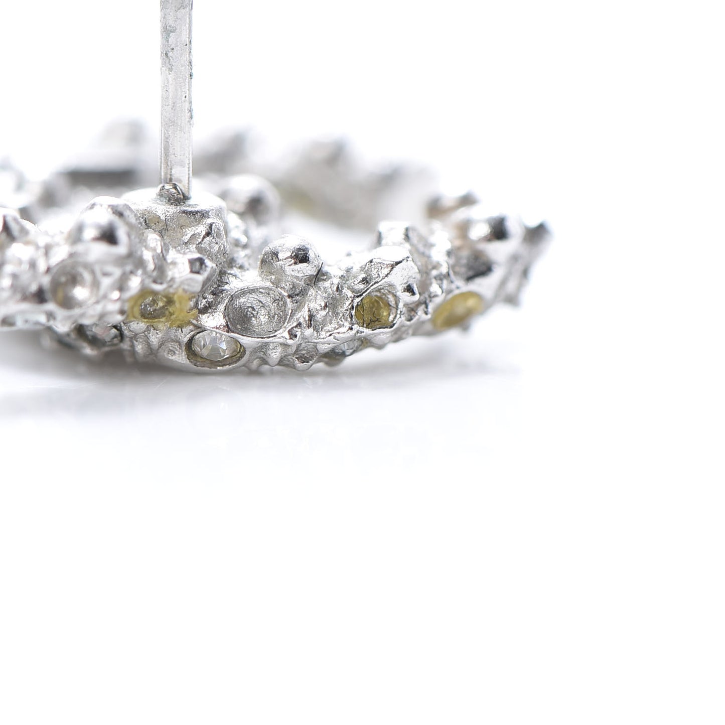 Crystal CC Earrings Silver