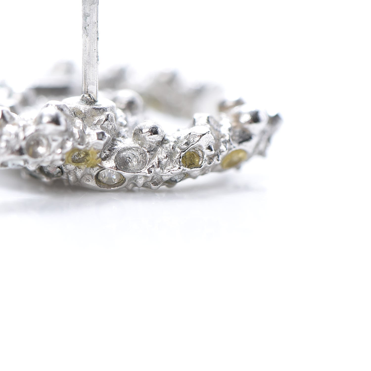 Chanel Crystal CC Earrings Silver 6 of 8