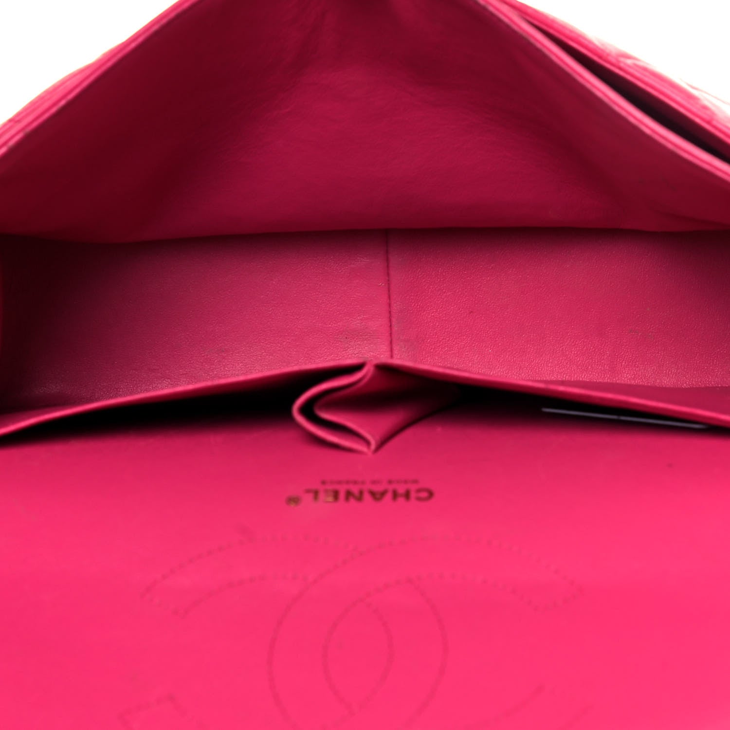 Chanel Lambskin Quilted Jumbo Double Flap Dark Pink 4 of 27