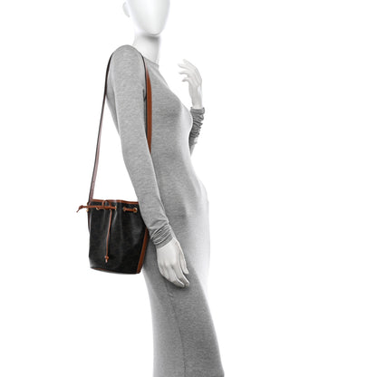 Celine Triomphe Canvas Calfskin Small Drawstring Bucket Bag Tan 2 of 10