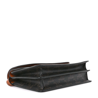 Celine Triomphe Canvas Lambskin Wallet On Strap Tan 5 of 14