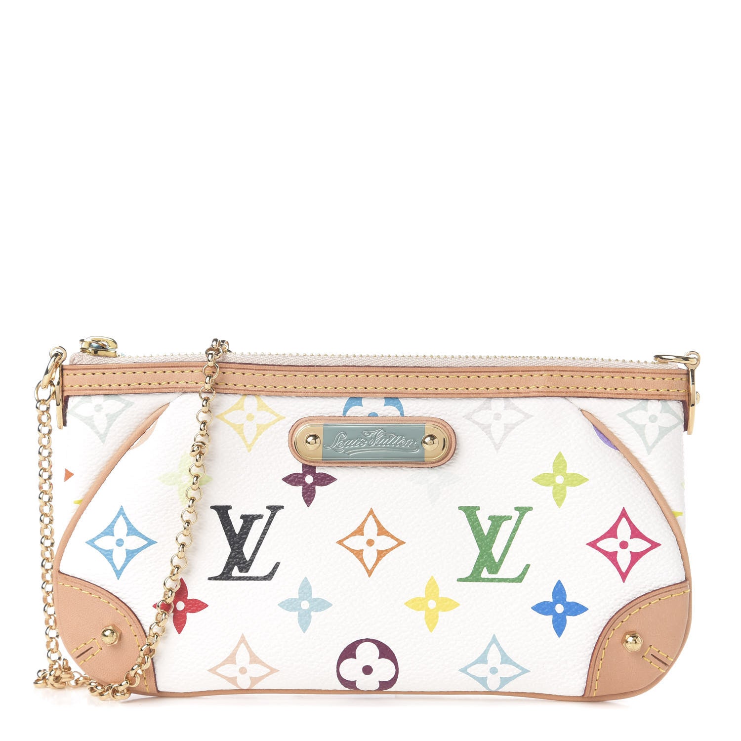 Louis Vuitton Monogram Multicolor Pochette Milla MM White 1 of 6