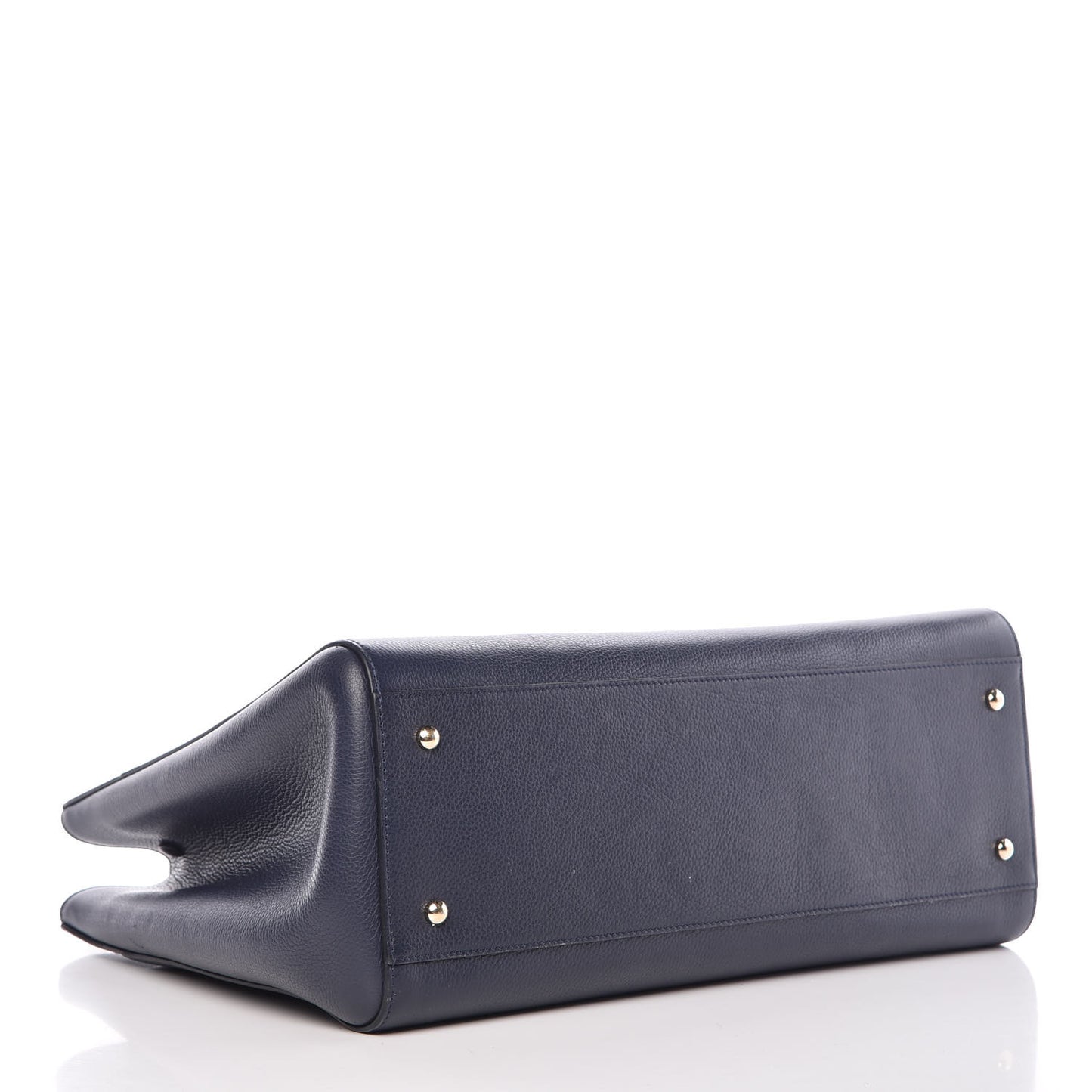 Grained Calfskin Medium Neo Executive Shopper Tote Dark Blue