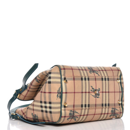 Burberry Haymarket Check Small Canterbury Tote Aqua Green 4 of 18