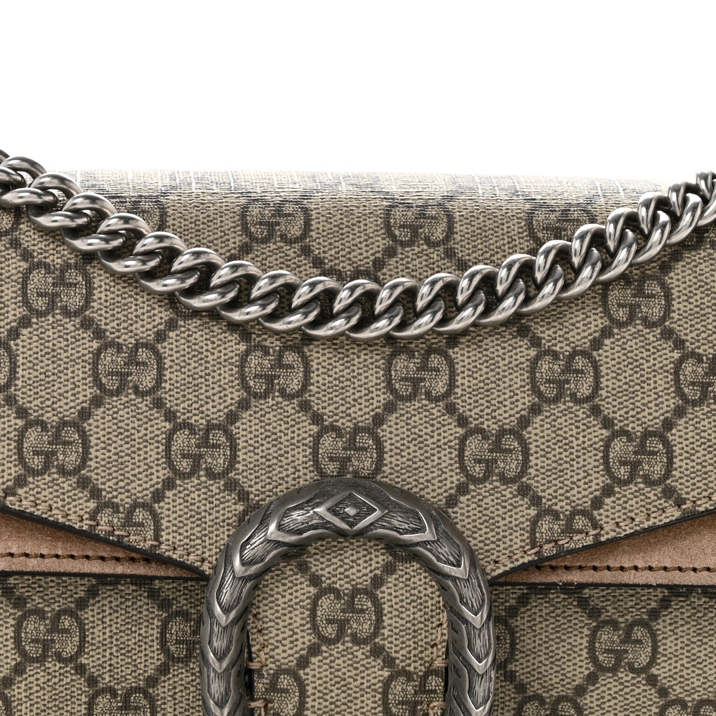 GG Supreme Monogram Small Dionysus Shoulder Bag Taupe