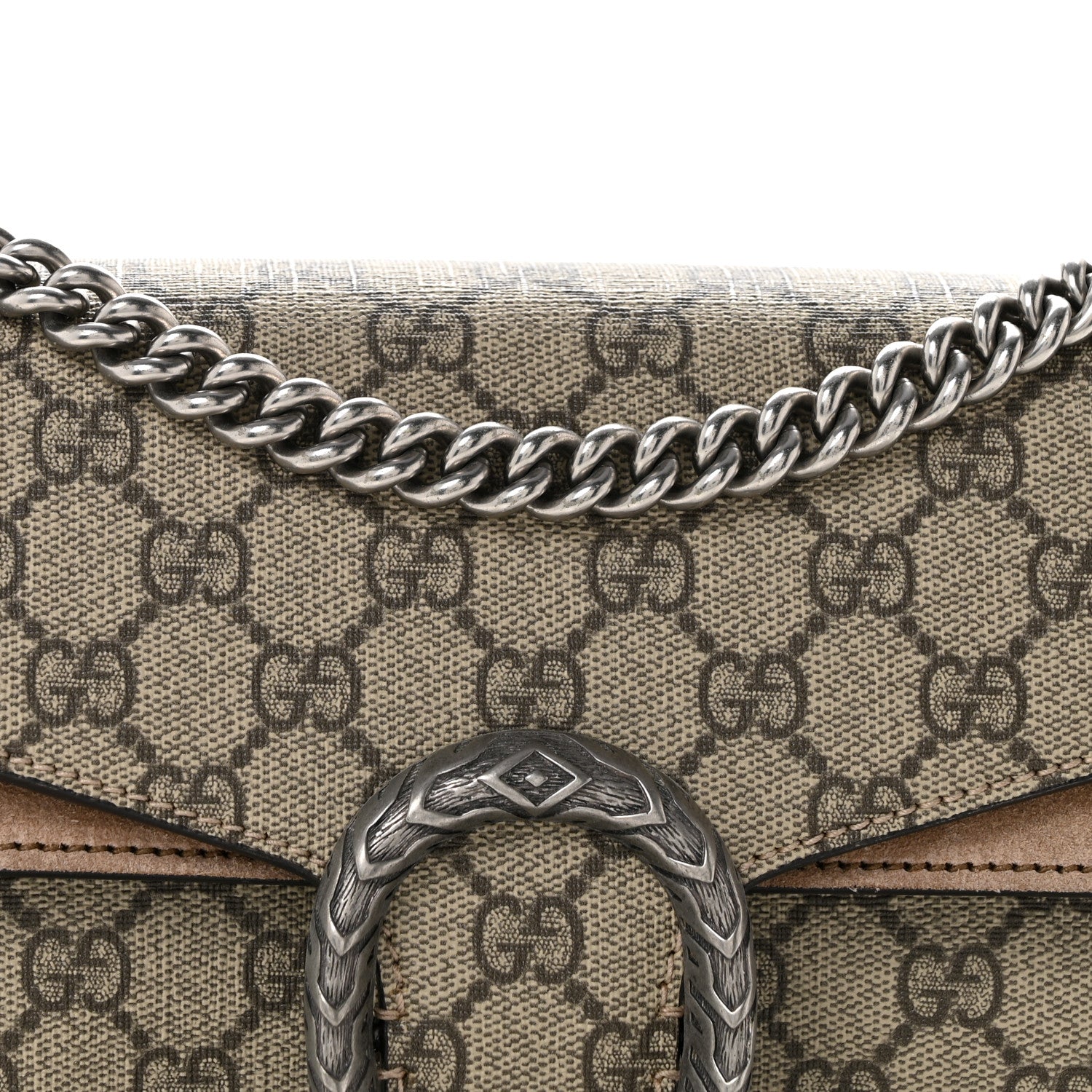 Gucci GG Supreme Monogram Small Dionysus Shoulder Bag Taupe 8 of 13