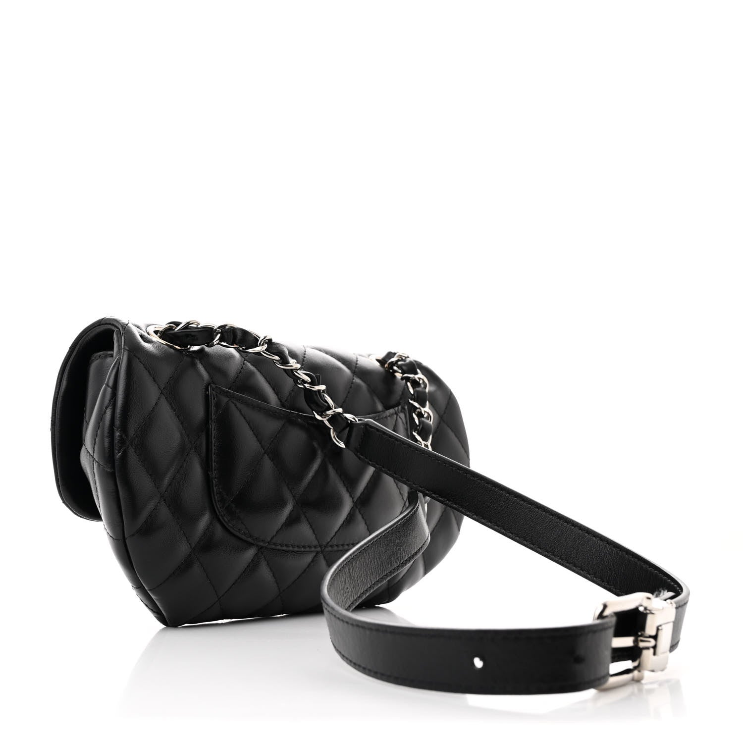 Chanel Calfskin Quilted CC Uniform Flap Belt Bag Black 3 of 11