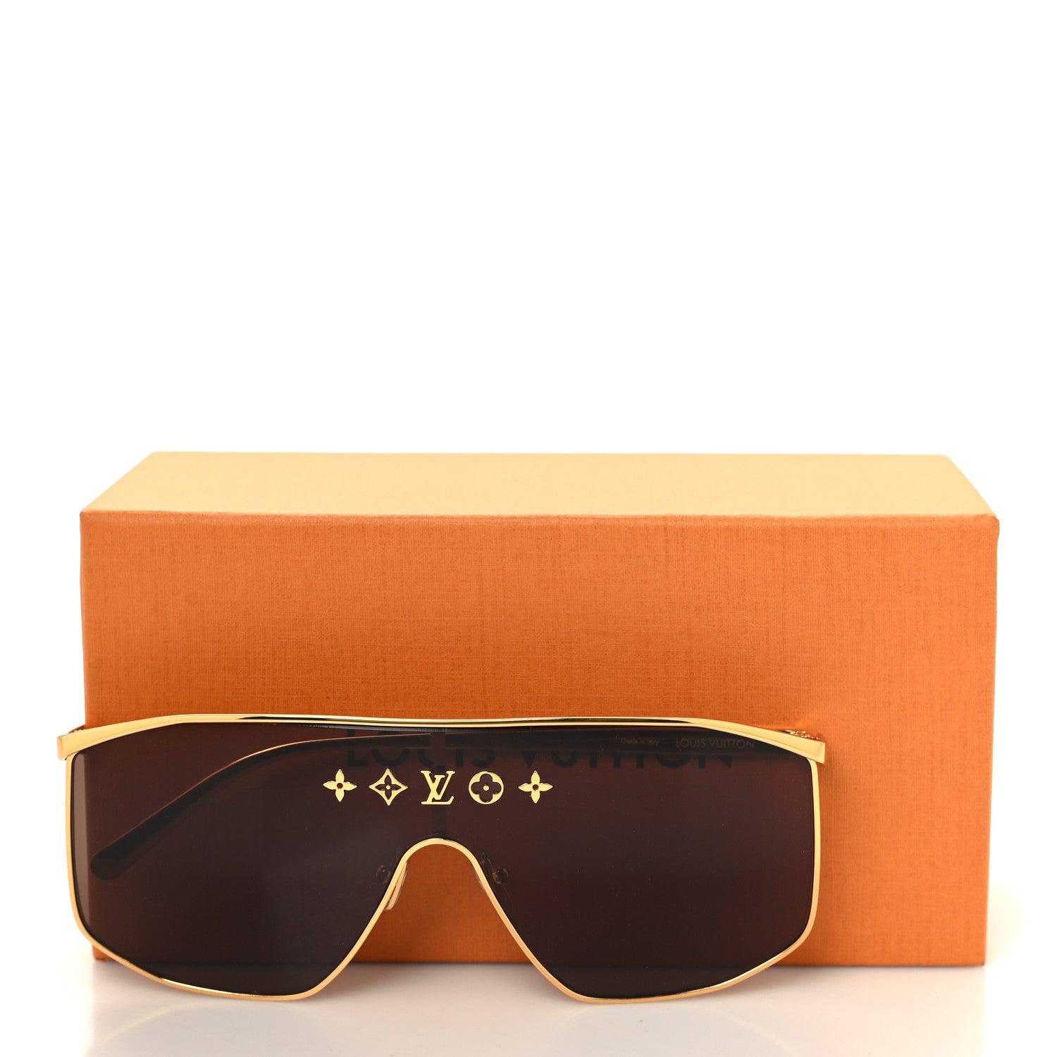 Louis Vuitton Metal LV Golden Mask Sunglasses Z1717U Gold 7 of 7