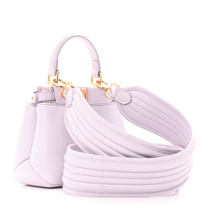 Fendi Nappa Apolo XS Peekaboo Iconic Satchel Anemone 3 of 14