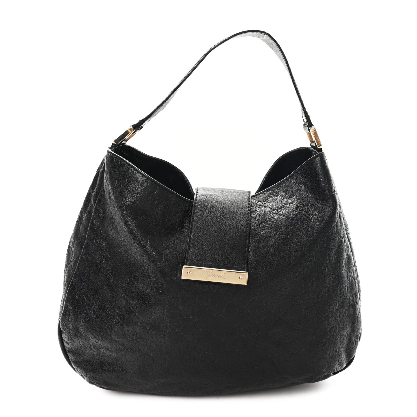 Guccissima Large New Ladies Web Hobo Black