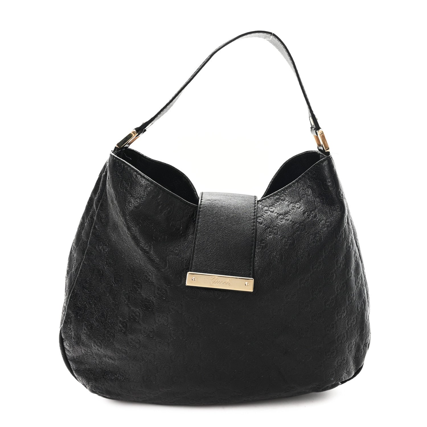 Gucci Guccissima Large New Ladies Web Hobo Black 1 of 11