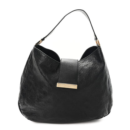 Gucci Guccissima Large New Ladies Web Hobo Black 1 of 11