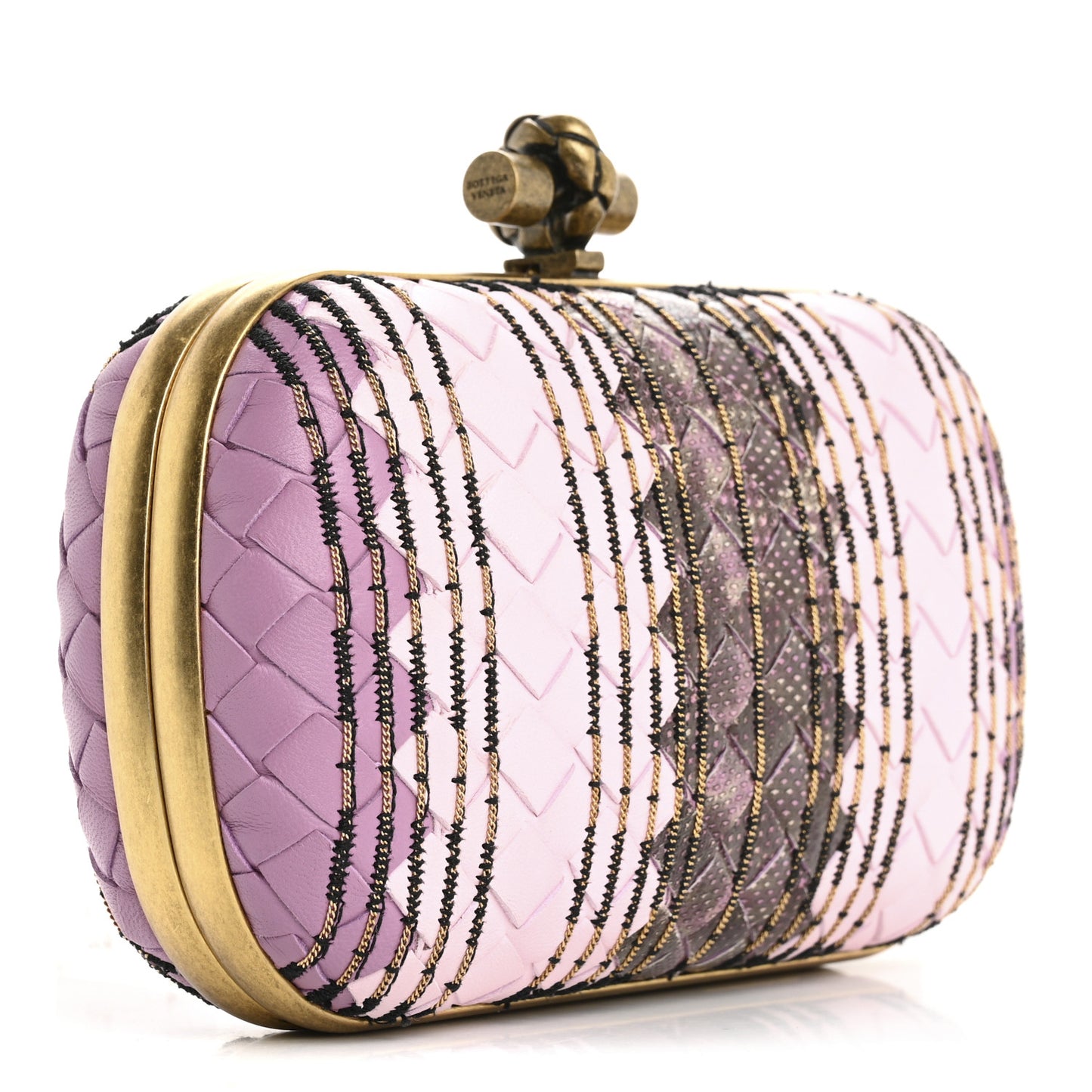 Nappa Intreccio Ayers Knot Clutch Twilight